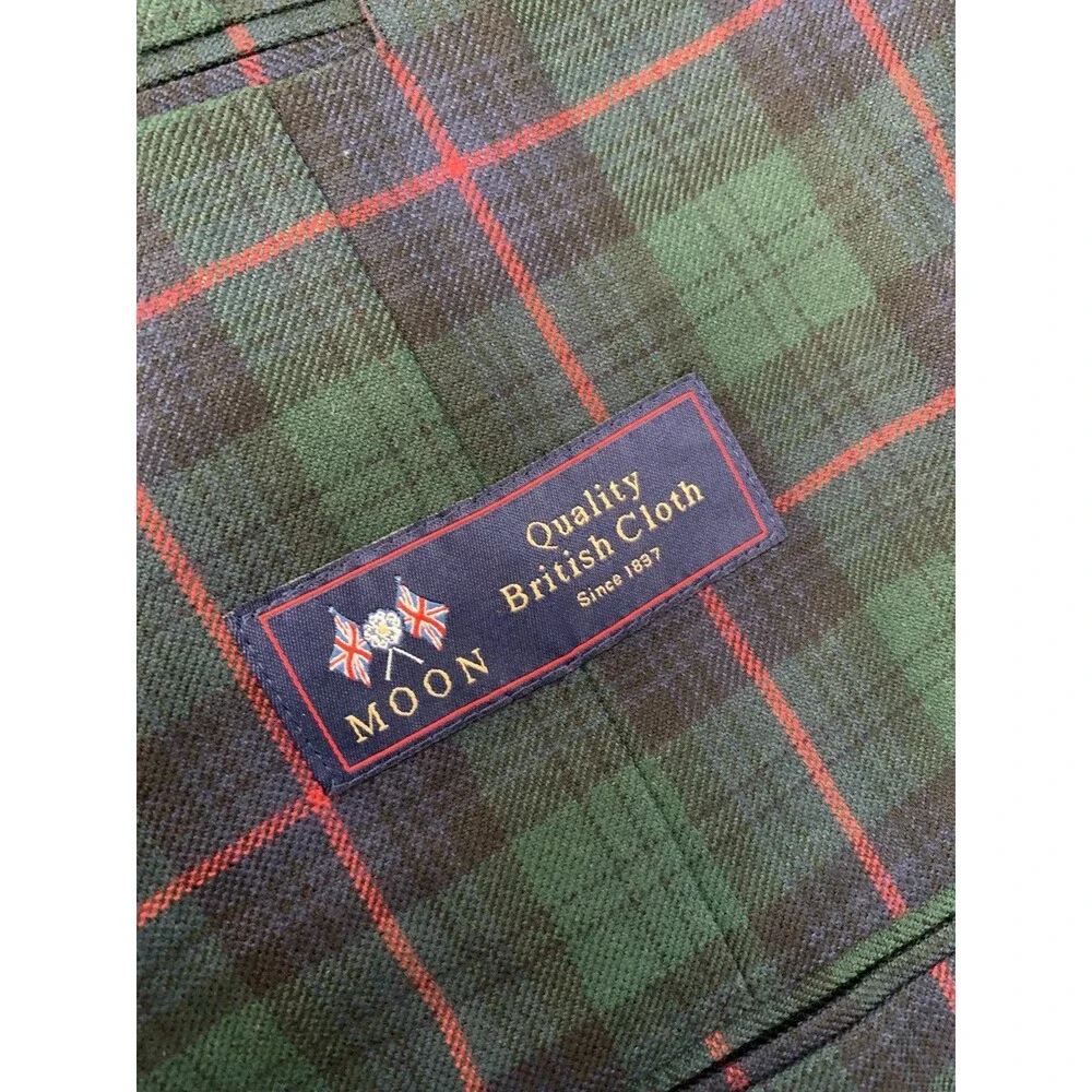 J Crew Blazer Mens 38R Tartan Plaid Moon Ludlow Slim-Fit Preppy Jacket Sportcoat